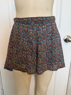 Blue Ditsy Floral Print Lucca Couture Shorts